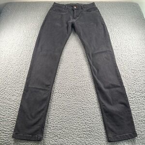 Mugsy Jeans Mens 30x36 Black Slim Straight Willys Five Pocket Stretch Casual